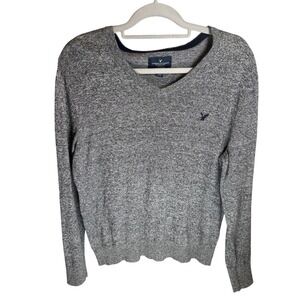 American Eagle Outfitters Mens Classic Fit V Neck Sweater Heather Gray M‎ Medium